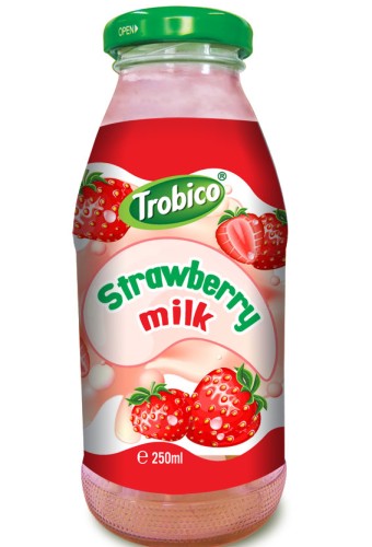 250ml Strawberry milk Glass bot
